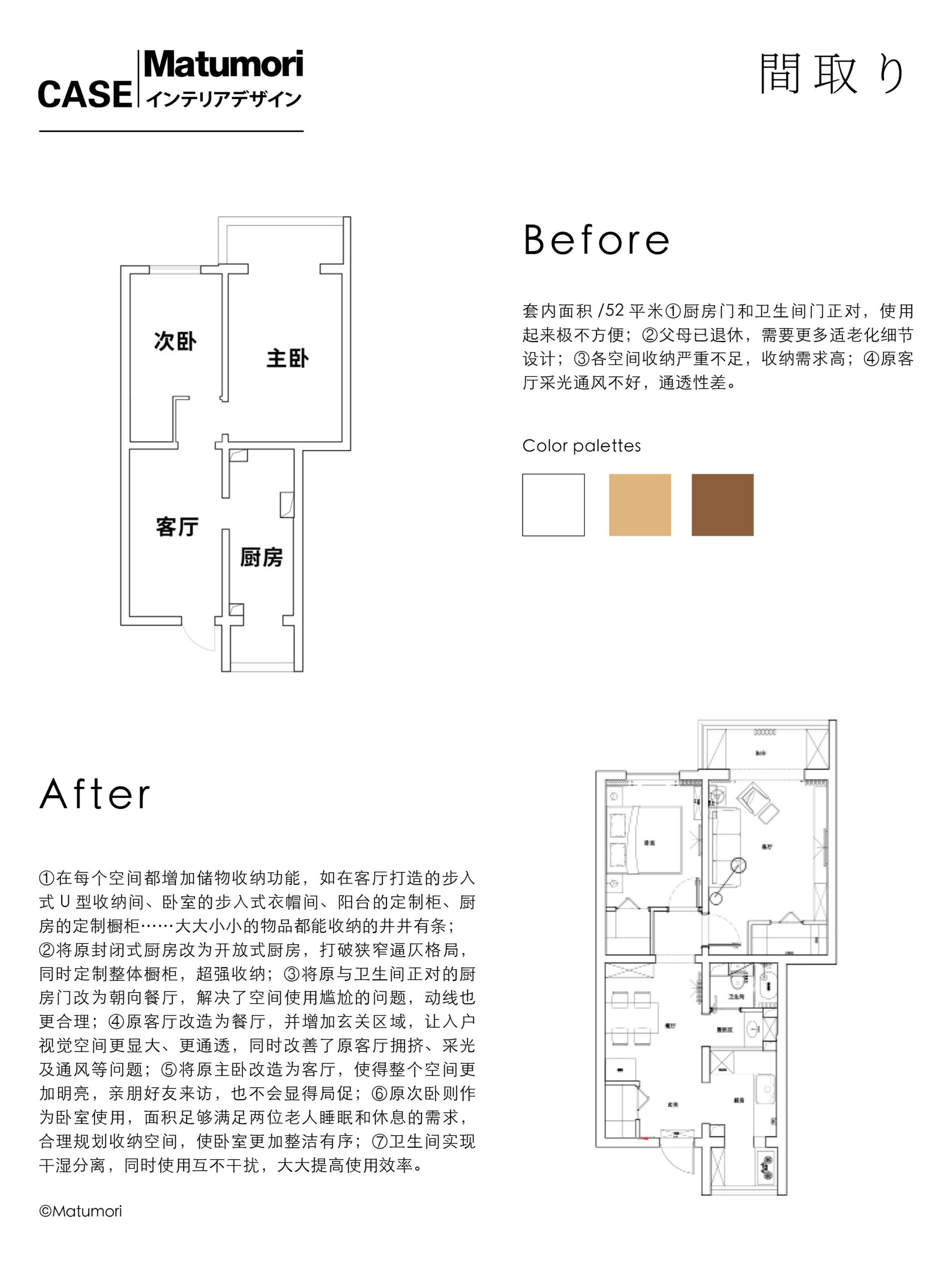 爆改52m²又暗又挤老破小,极限扩容,新增多个收纳间! – 松下住空间-松盛优住家装